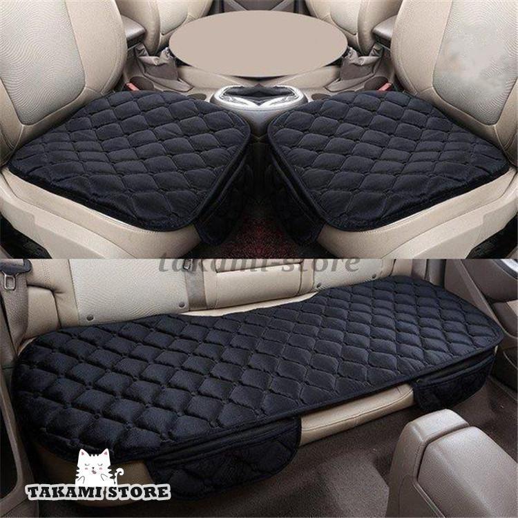 車用 シートカバーセット 前座席用2枚+後部座席用1枚 カーシートカバー 座布団 シートクッション 座席..