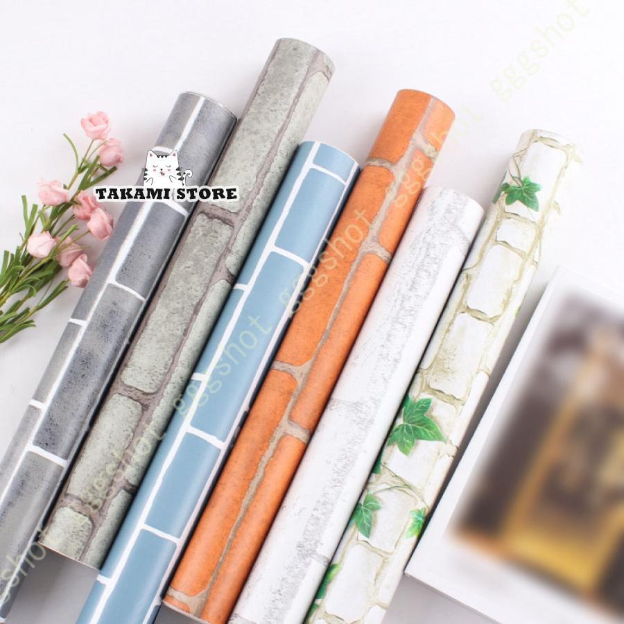 壁紙 おしゃれ レンガ 10m はがせる シール 厚手 北欧 リメイクシート れんが 貼ってはがせる クロス 3..