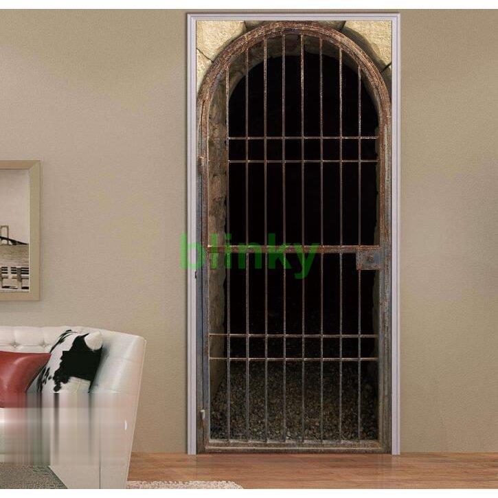 ウォールステッカー シール 貼ってはがせる 室内用ドア装飾シート 防水シール 部屋 ドアシート ドア壁..