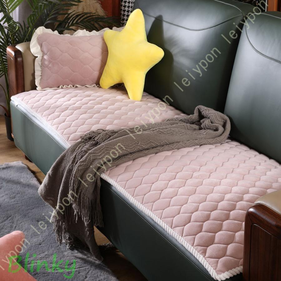 マルチカバー 肘なし ふわふわ カウチ ベロア ソファーカバー かけるだけ キルト加工 犬猫用シート 冬..