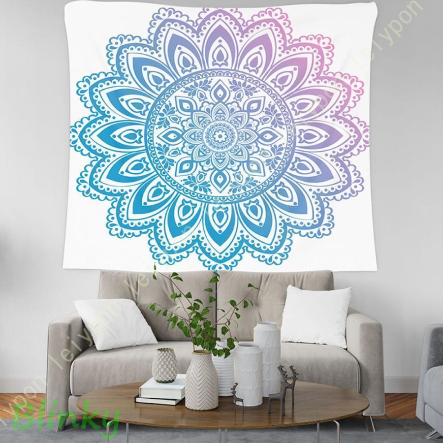 曼荼羅タペストリー タペストリー 花柄 インド マンダラ プリント 布ポスター 壁飾り 壁掛け おしゃれ ..