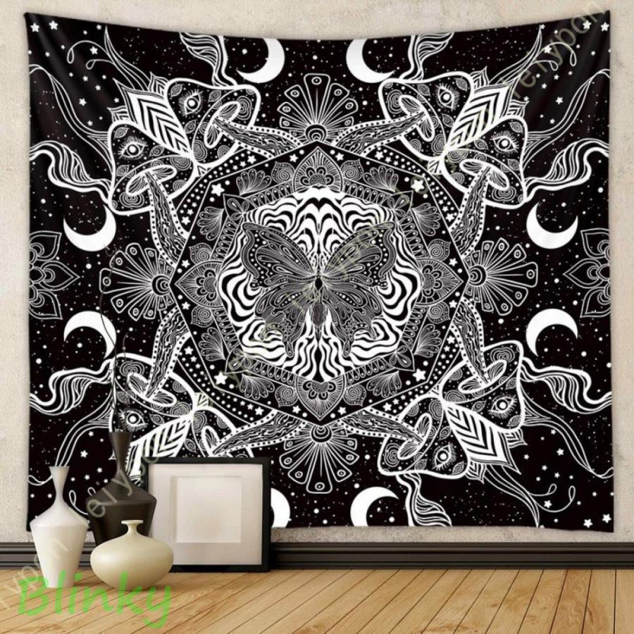 タペストリー 大判 マンダラ 象 壁掛け ボヘミア エスニック ウオールデコレーション インド曼荼羅 お..