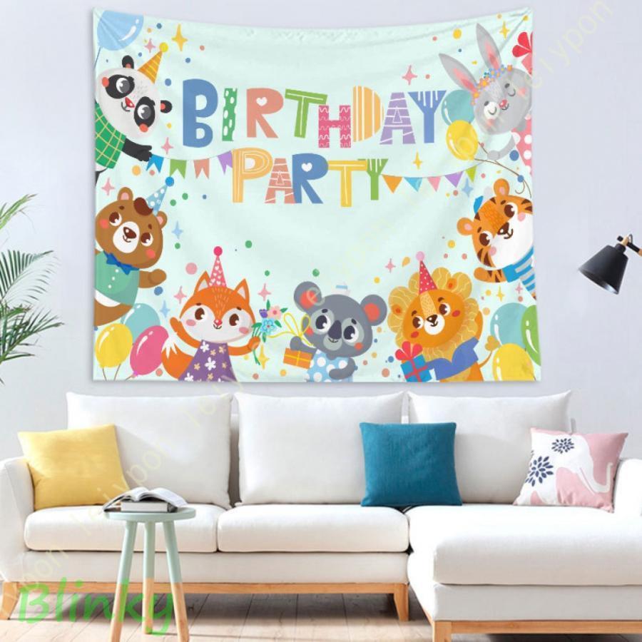 誕生日 飾り付け バースデー タペストリー バルーン バースデーフォト 風船 飾り 大判タペストリー ナ..