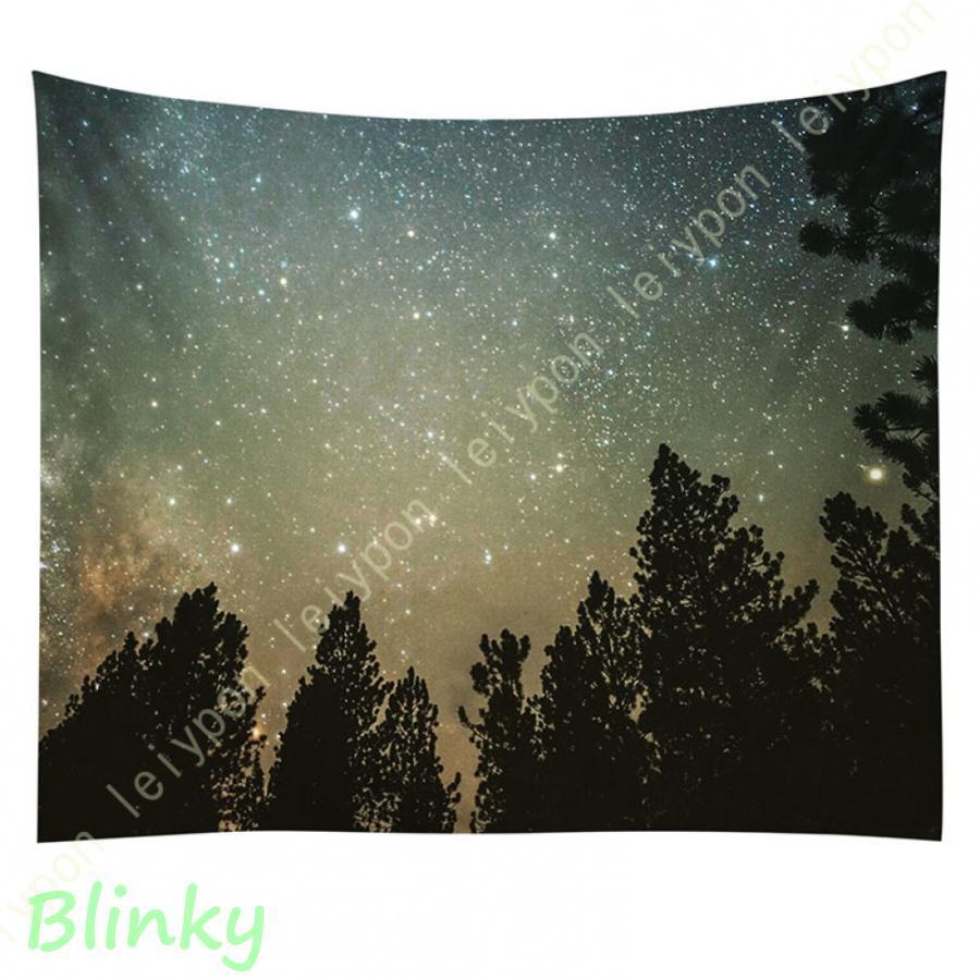 タペストリー おしゃれ 壁掛け 風景 雲 森 星 夜空 大判 星空 ツリー 飾り 気分転換 雰囲気変更 インテ..