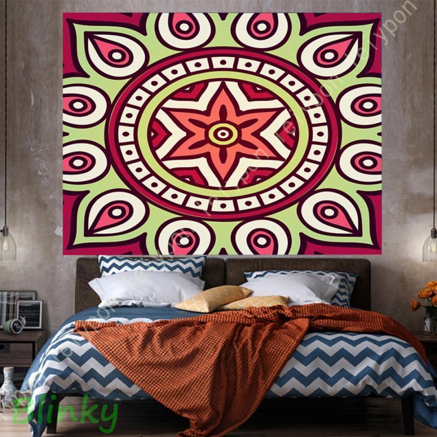 タペストリー マンダラ 曼荼羅 民族風 ボヘミアン風 花柄 壁掛け 布ポスター 壁飾り ウォールアート 大..