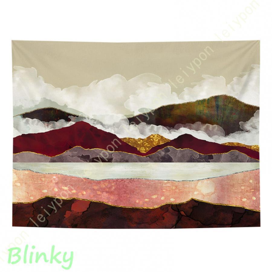 壁掛けタペストリー マウンテン オシャレ 森林柄 月 太陽 ウオールデコレーション ホームデコレーショ..