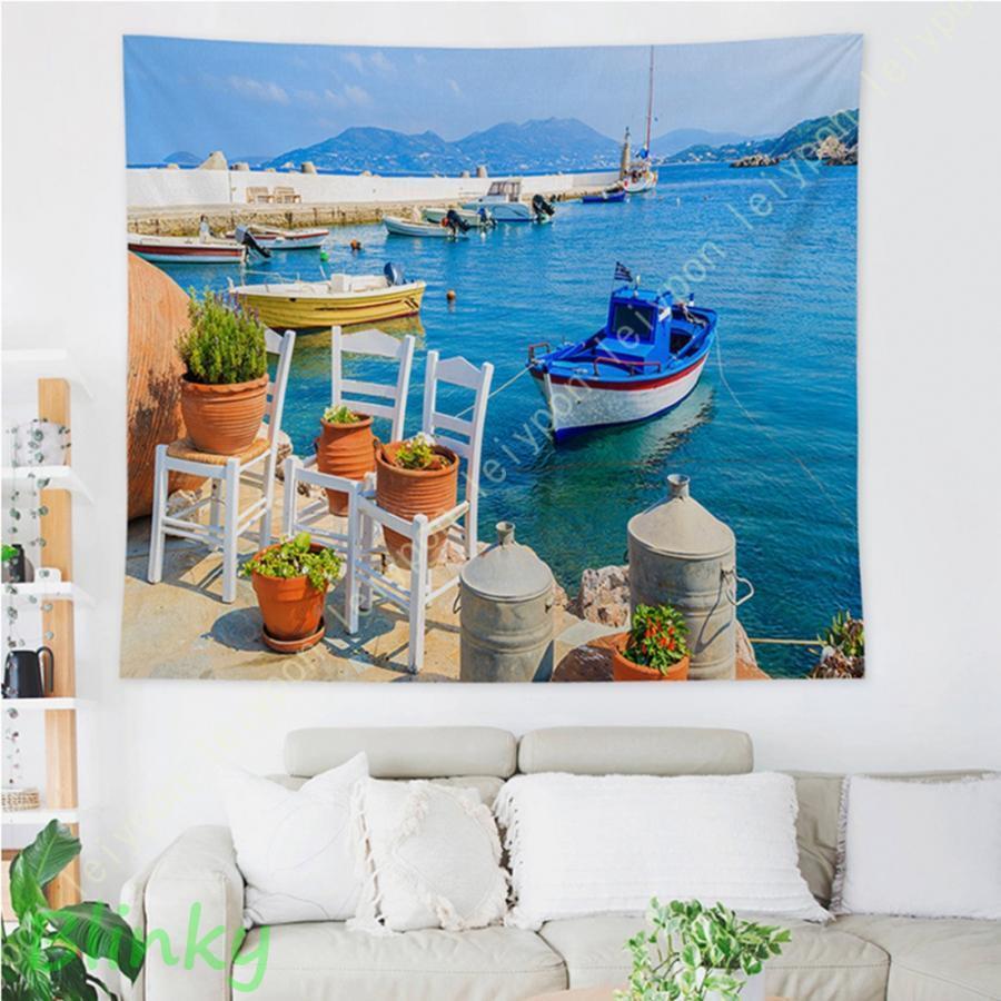 タペストリー 北欧 風景 街並み インテリア おしゃれ 景色 写真 モダン ヨーロッパ 大判 大きい 壁掛け..