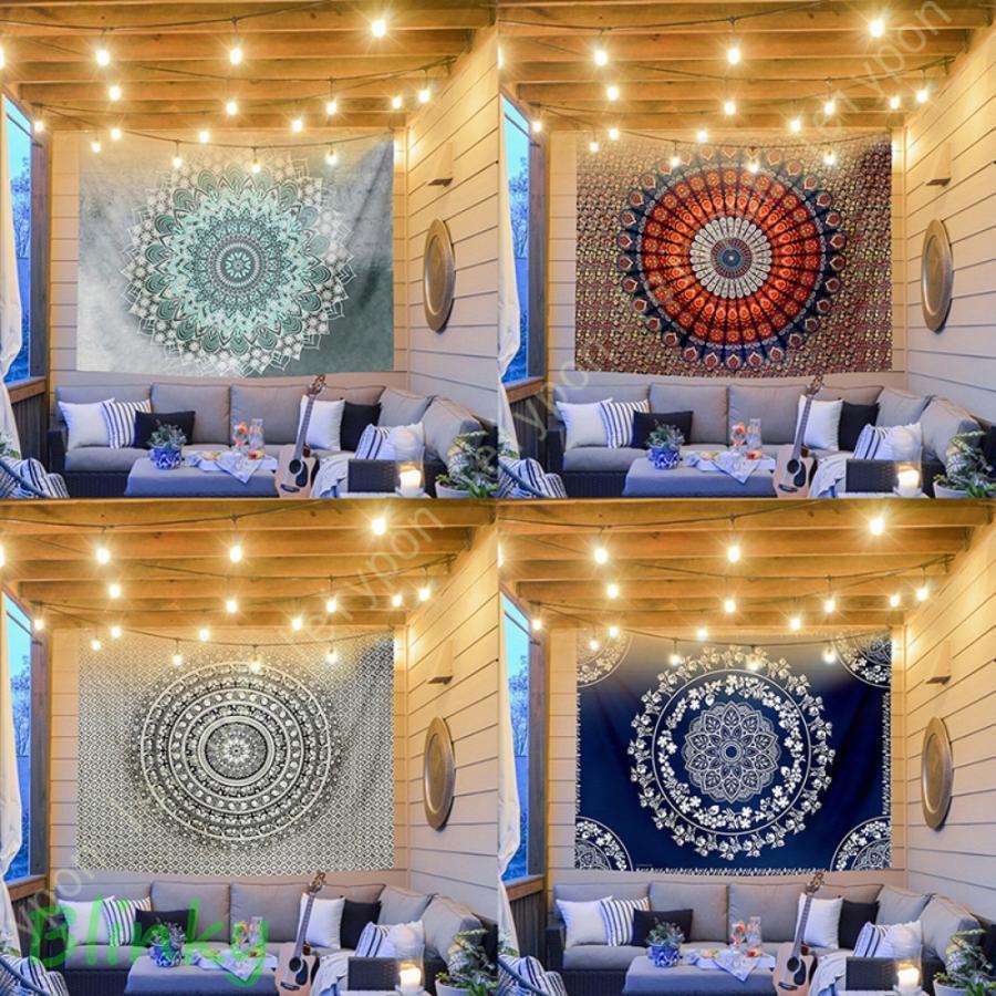 タペストリー マンダラ 壁掛け おしゃれ 大判 ボヘミア エスニック 花柄 洗濯可能 インテリア飾り ファ..