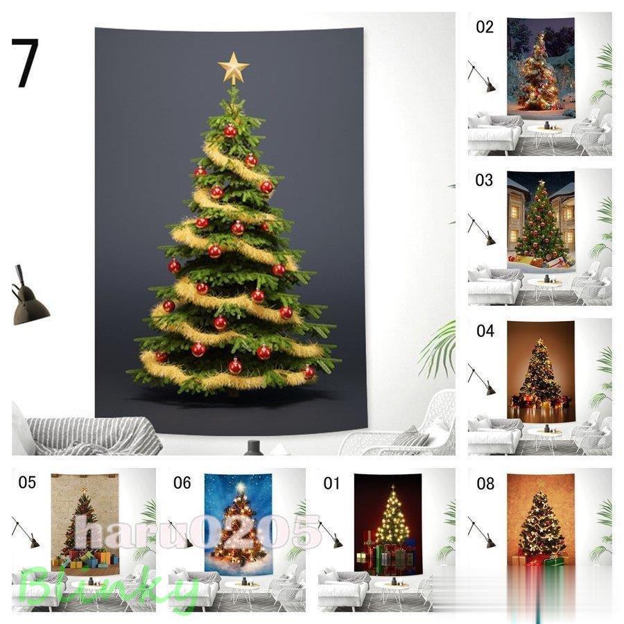 クリスマスツリー 壁掛け 絵 布 タペストリークリスマス 飾り 装飾 大判 ガーランド オーナメント パー..