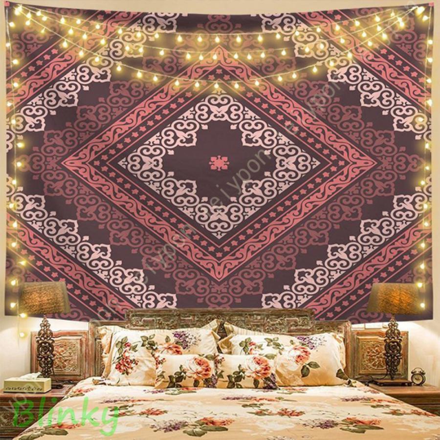 壁飾り インド曼荼羅タペストリー インテリア 飾り ウオールデコレーション 花柄 プリント ボヘミアン..