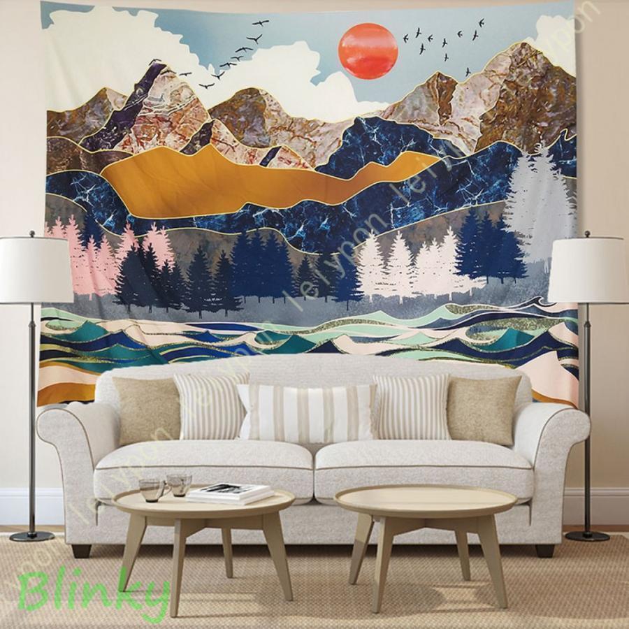 タペストリー 壁掛けタペストリー 背景布 山 マウンテン 装飾用品 ぶら下げタペストリー 壁の装飾 装飾..