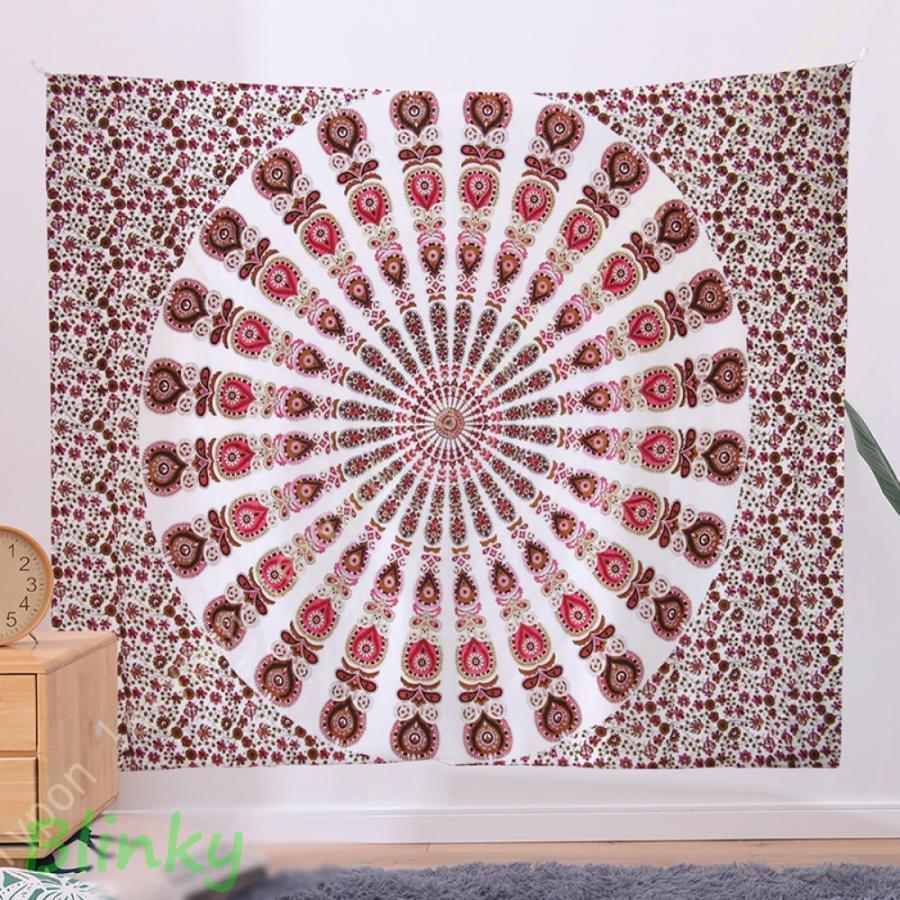タペストリー 曼荼羅 壁掛け おしゃれ 花柄 ボヘミア エスニック 大判 多機能 インテリア飾り ファブリ..