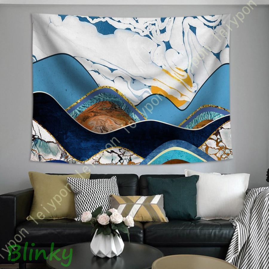 自然風景タペストリー サンセット 山脈 鮫 おしゃれ 壁掛け インテリア 多機能 布ポスター 部屋飾り 壁..