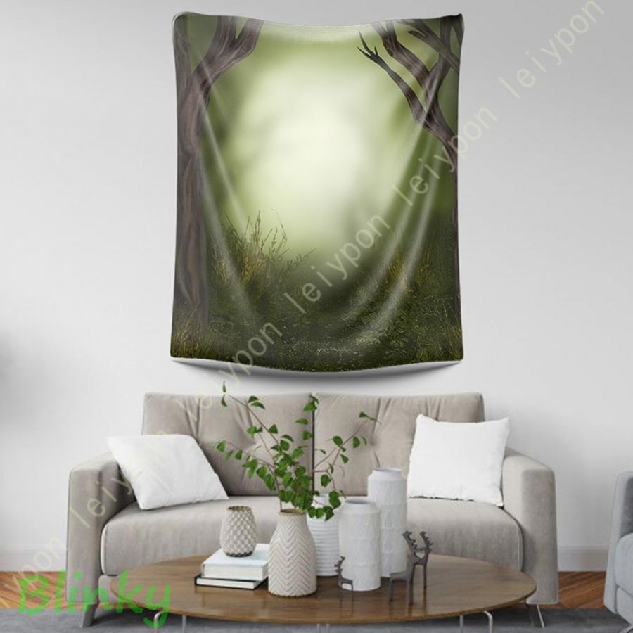 タペストリー 壁掛け サンシャイン 森林 梦幻自然撮影用 背景 ライブ背景 霧 おしゃれ インテリア雑貨 ..