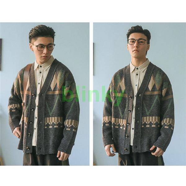 ジップアップ カーディガン メンズ ニットジャケット ダブルジップニット セーター 無地 長袖 トップス 秋冬