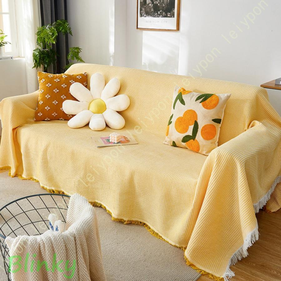 ソファーカバー 2人掛け 厚手 暖かい 230*250cm 23*275cm マルチカバー 北欧風 柔らかい フリース 無地..