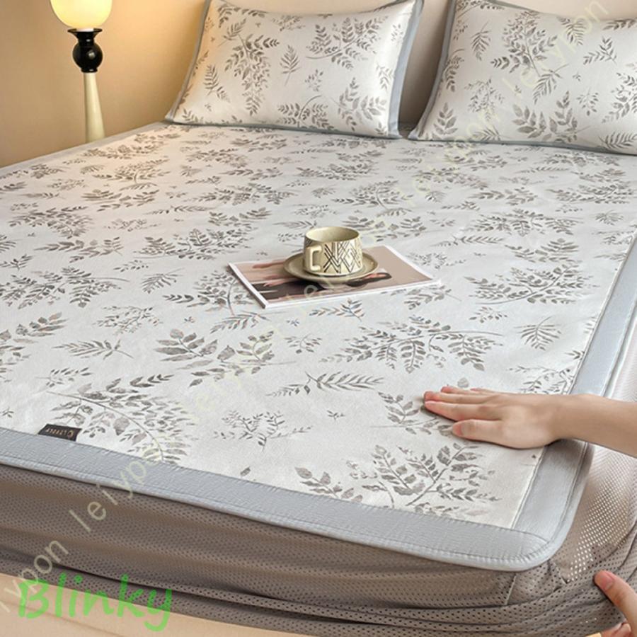 冷感 ボックスシーツ 夏 全周ゴム付き ベッドパッド 抗菌 防臭 防ダニ 吸湿速乾 洗える 涼しい 毛玉な..