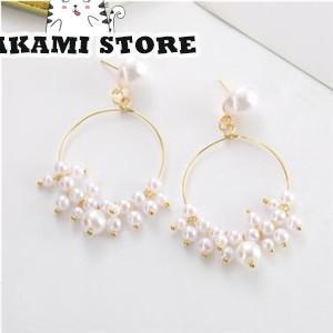 イヤリング レディース ピアス ビーズイヤリング アクセサリー レディースアクセサリー オシャレ プレゼント ギフト 通勤 贈り物 結婚式 2次会