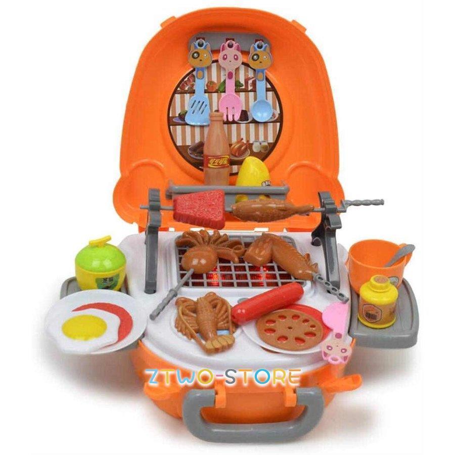 お料理さん おままごと あつあつBBQセット ままごと バーベキュー 知育玩具 ミニBBQ 子供おもちゃ キッ..