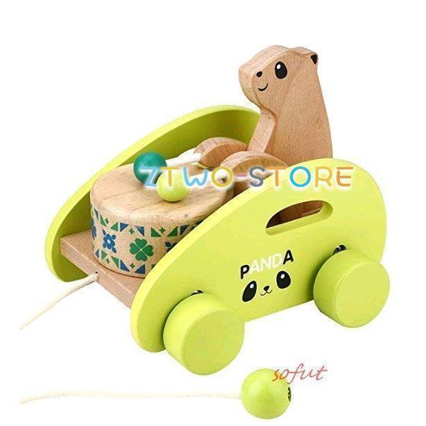 赤ちゃん 引っ張る 木のおもちゃ プルトイ 引き車 ポコポコパンダさん プレゼント 木製玩具 ベビーおも..