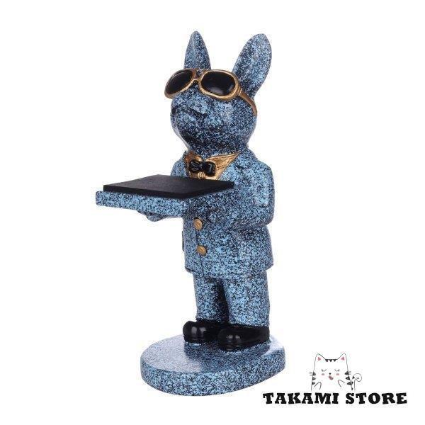 樹脂ウォッチスタンドファンシーブルドッグ腕時計ディスプレイラックジュエリーオーガナイザー(3)