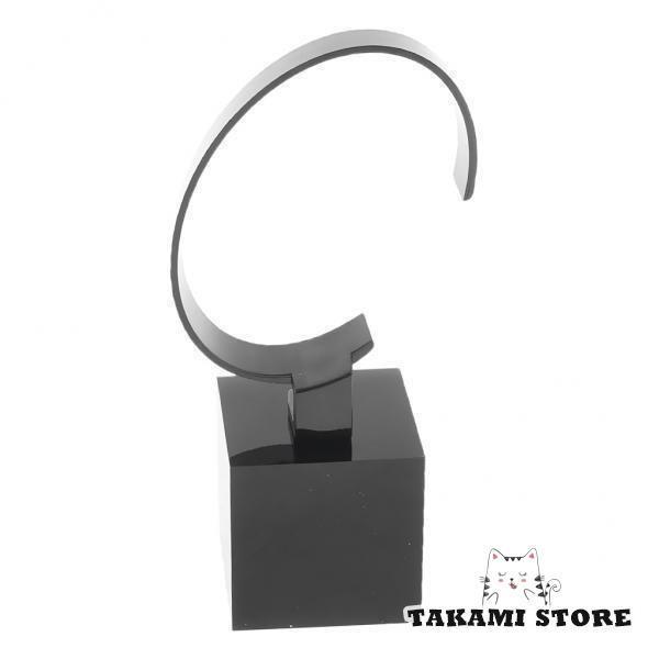 3xアクリル時計ディスプレイスタンドショーケースブレスレットディスプレイホルダー4cmブラック