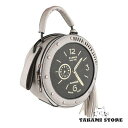 ファッションクロスボディショルダーラウンドクロックメッセンジャーバッグ - ライトグレーレディース
