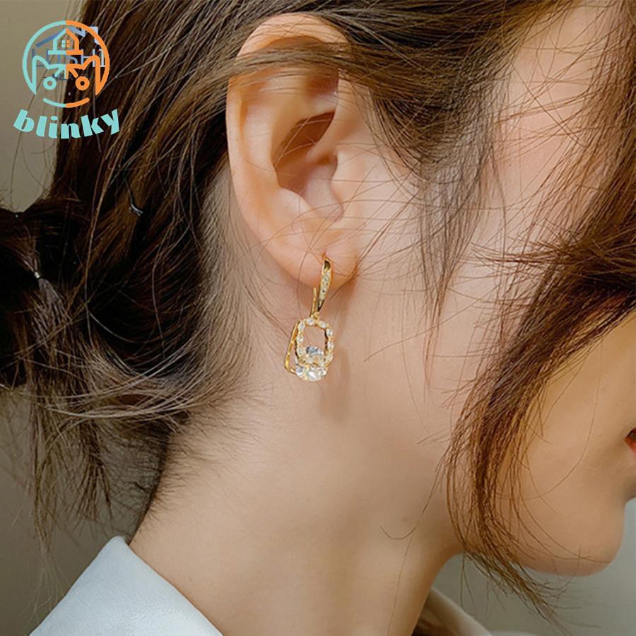 ラインストーン ピアス 上品 レディース