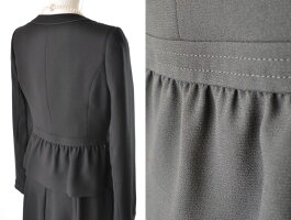 【送料無料】【あす楽_土曜営業】7号/9号/11号/13号WHITEJOOLAホワイトジョーラ好印象ブラックフォーマルノーカラージャケットアンサンブルスーツAライン半袖ワンピーススーツ0257!
