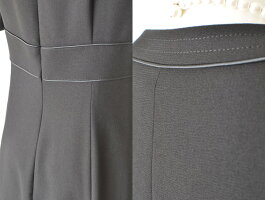 【送料無料】【あす楽_土曜営業】7号/9号/11号/13号WHITEJOOLAホワイトジョーラ好印象ブラックフォーマルノーカラージャケットアンサンブルスーツAライン半袖ワンピーススーツ0257!