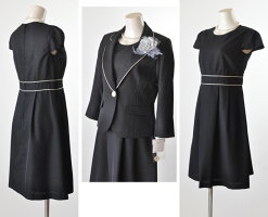 【あす楽】9号/11号/13号/15号/17号/19号/21号/23号大きいサイズワンピース単品ウエストパイピング半袖ワンピース春ワンピース夏ワンピース【生成り・ブラック】【C50】103(AM5)