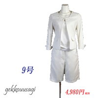 5号7号9号11号13号15号◇白七分袖ジャケットハーフ丈パンツ107