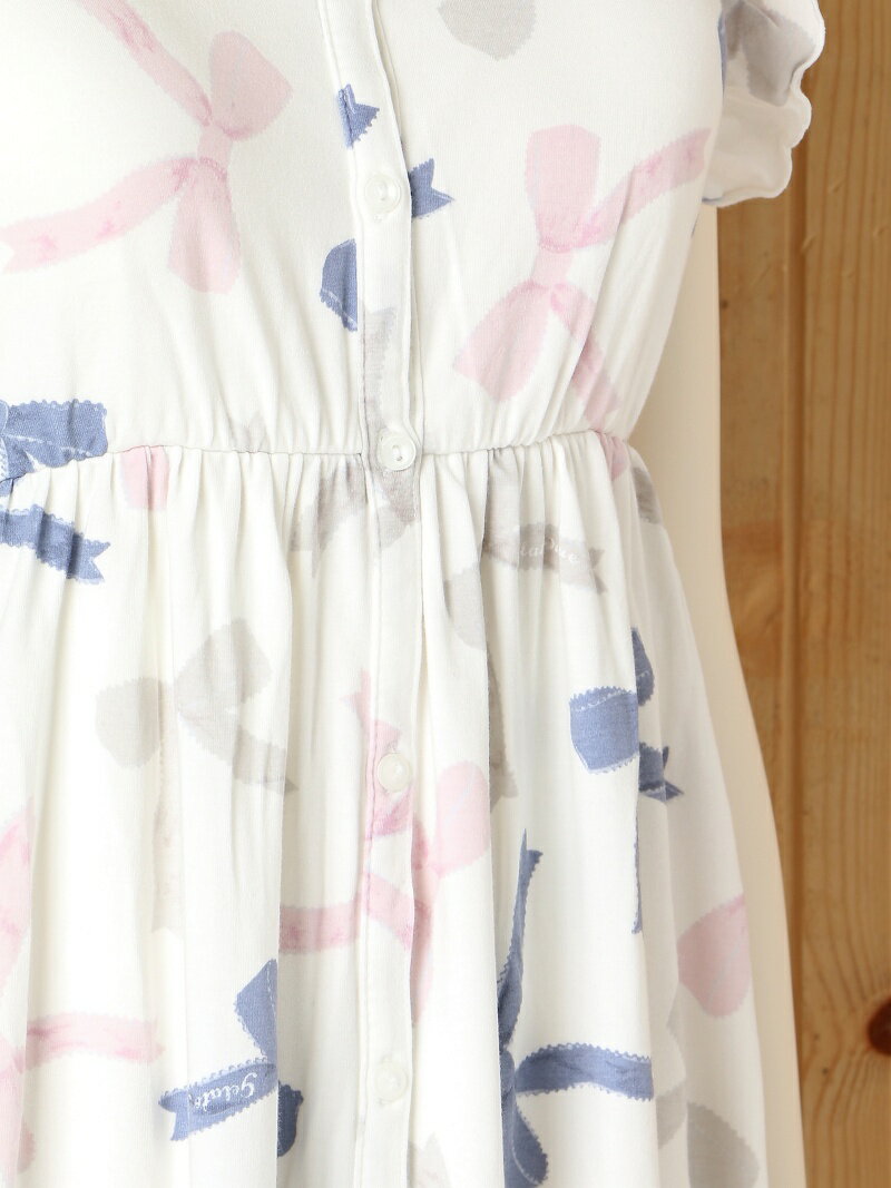 楽天市場 Rakuten Fashion リボン柄マキシドレス ルームウエア ワンピース Gelato Pique ジェラートピケ インナー ナイトウェア ルームウェア その他 ホワイト ピンク 送料無料 Gelato Pique ジェラートピケ