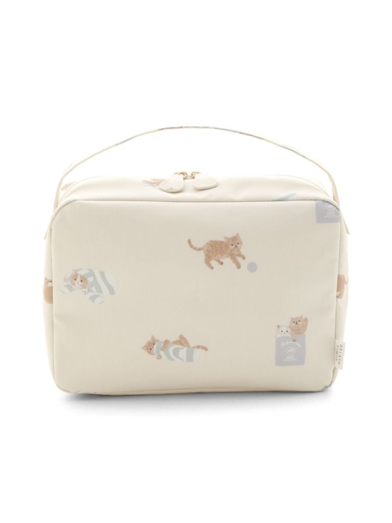 プレイフルキャット柄 おむつポーチ gelato pique ジェラートピケ マタニティウェア・ベビー用品 マザーズバッグ・おむつポーチ ホワイト ピンク【送料無料】[Rakuten Fashion]