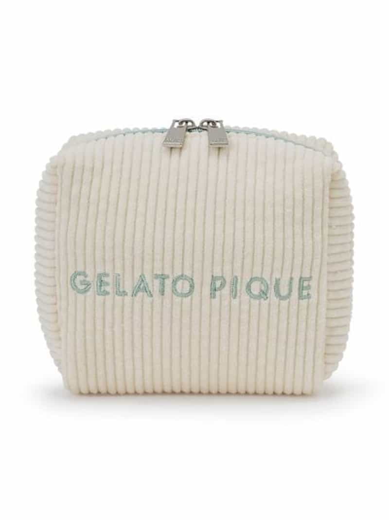 コーデュロイポーチ gelato pique ジェラートピケ 財布・ポーチ・ケース ポーチ ホワイト【送料無料】[Rakuten Fashion]のサムネイル