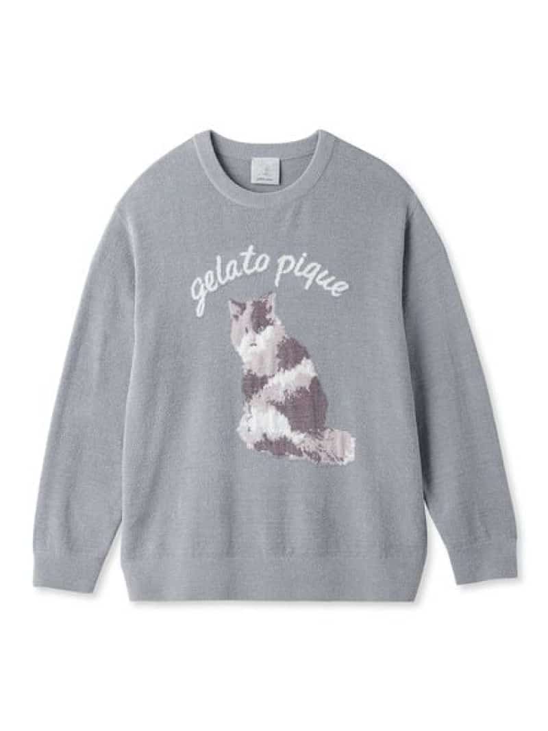 楽天gelato pique／ジェラートピケ【SALE／20％OFF】【HOMME】ねこジャガードプルオーバー gelato pique ジェラートピケ トップス スウェット・トレーナー グレー【RBA_E】【送料無料】[Rakuten Fashion]