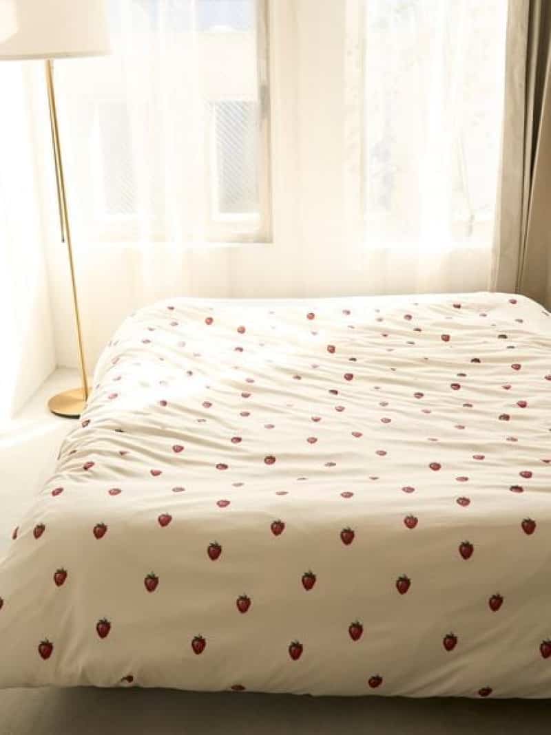 【Sleep】ストロベリー柄掛けカバー(シングル) gelato pique Sleep ジェラートピケ インテリア・生活雑..