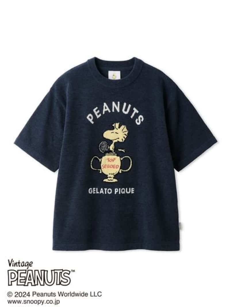 楽天gelato pique／ジェラートピケ【PEANUTS】【HOMME】TENNIS ジャガードプルオーバー gelato pique ジェラートピケ トップス スウェット・トレーナー ネイビー【送料無料】[Rakuten Fashion]