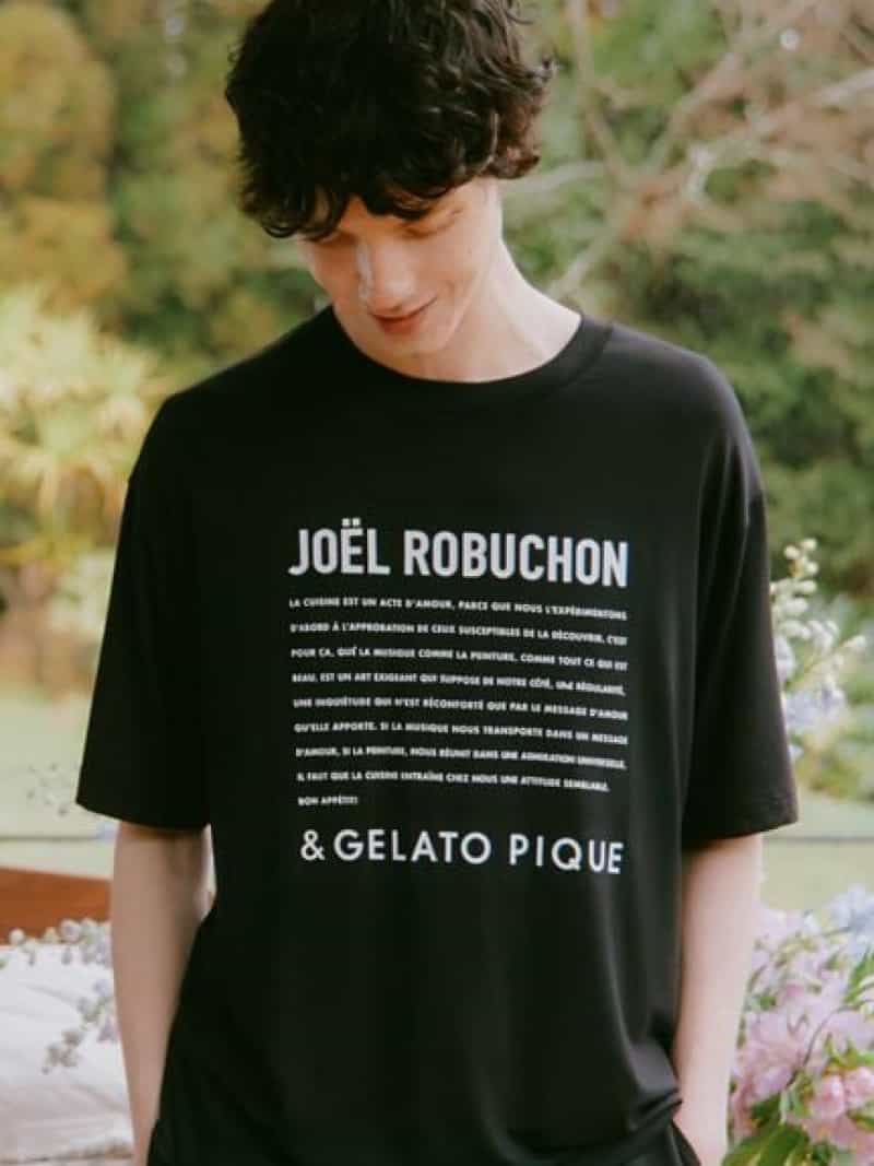 楽天gelato pique／ジェラートピケ【接触冷感】【JOEL ROBUCHON】【HOMME】レーヨンロゴTシャツ gelato pique ジェラートピケ トップス カットソー・Tシャツ ブラック【送料無料】[Rakuten Fashion]