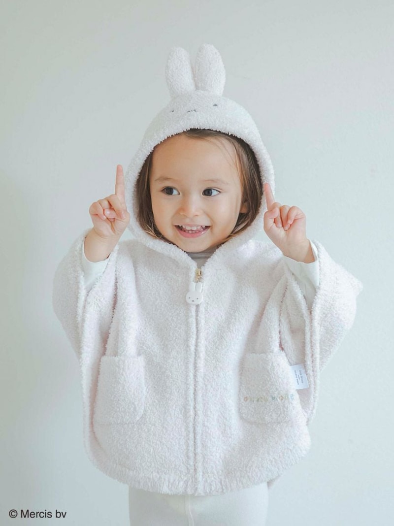 【Dick Bruna】【BABY】ベビモコポンチョ gelato pique ジェラートピケ トップス パーカー・フーディー レッド ホワイト ピンク【送料無料】[Rakuten Fashion] 3