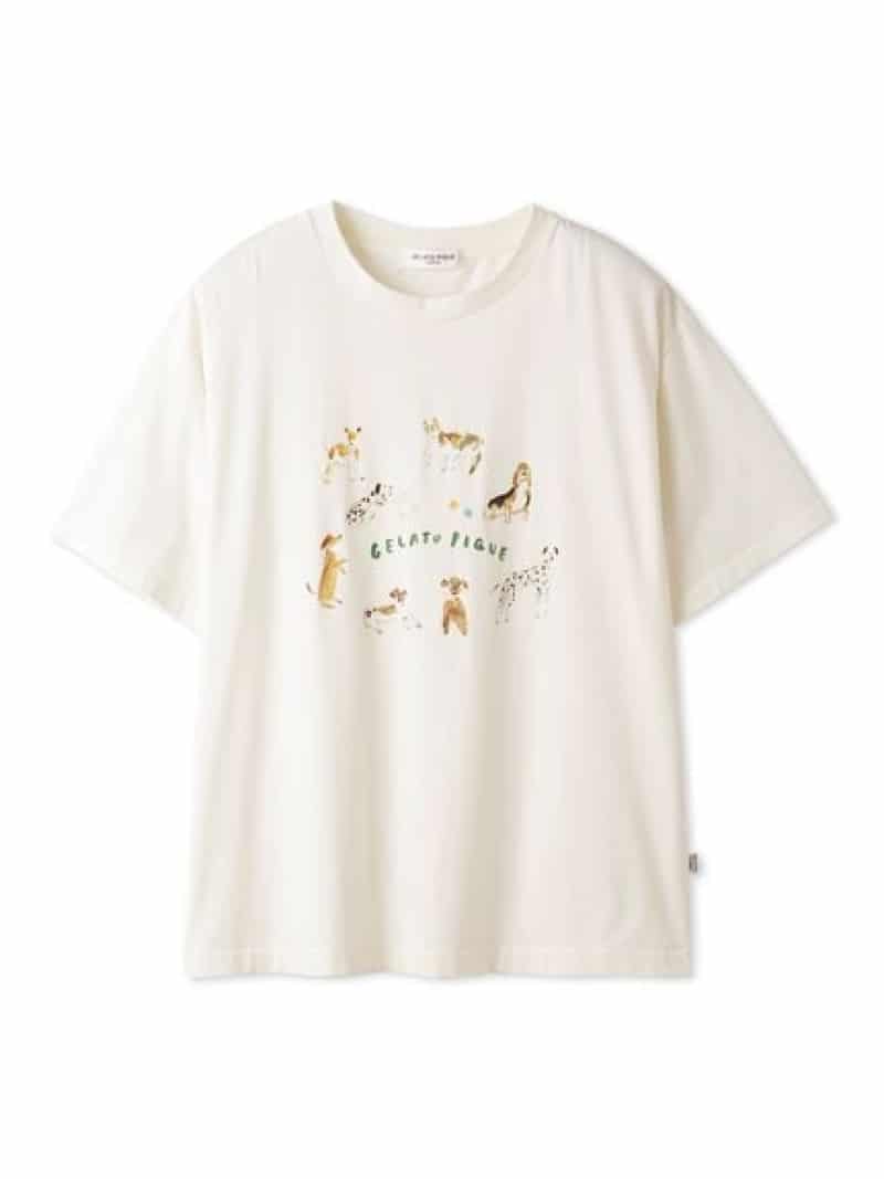 楽天gelato pique／ジェラートピケ【接触冷感】【ヒラノトシユキ】【HOMME】DOGワンポイントTシャツ gelato pique ジェラートピケ トップス カットソー・Tシャツ ホワイト【送料無料】[Rakuten Fashion]