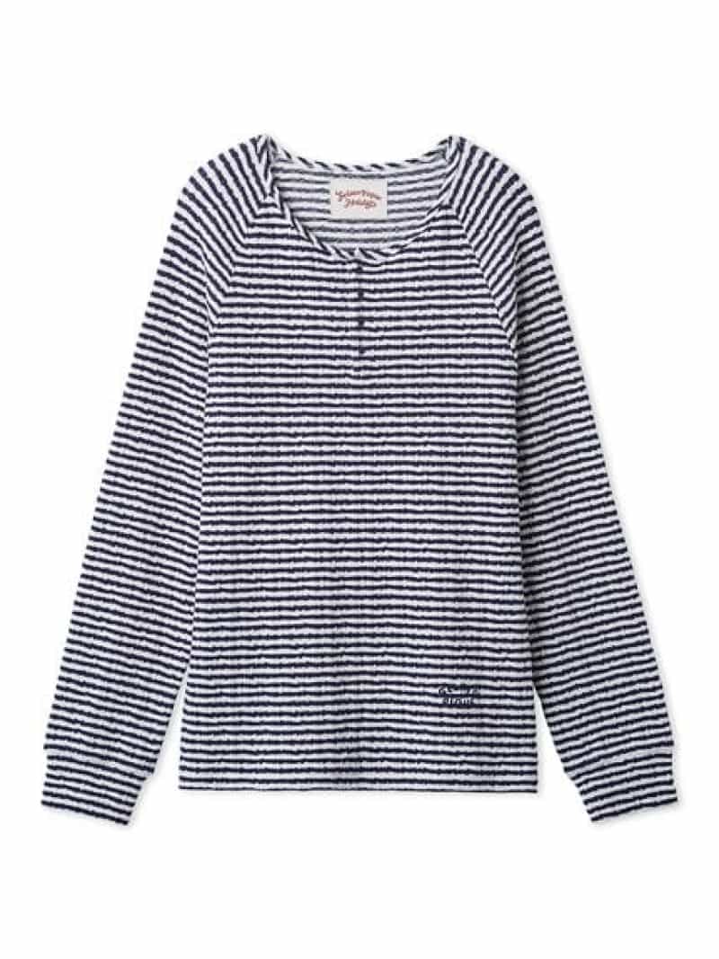 【HOLIDAY】【HOMME】ボーダーふくれジャガードロンT gelato pique ジェラートピケ トップス カットソー・Tシャツ ネイビー【先行予約】*【送料無料】[Rakuten Fashion]