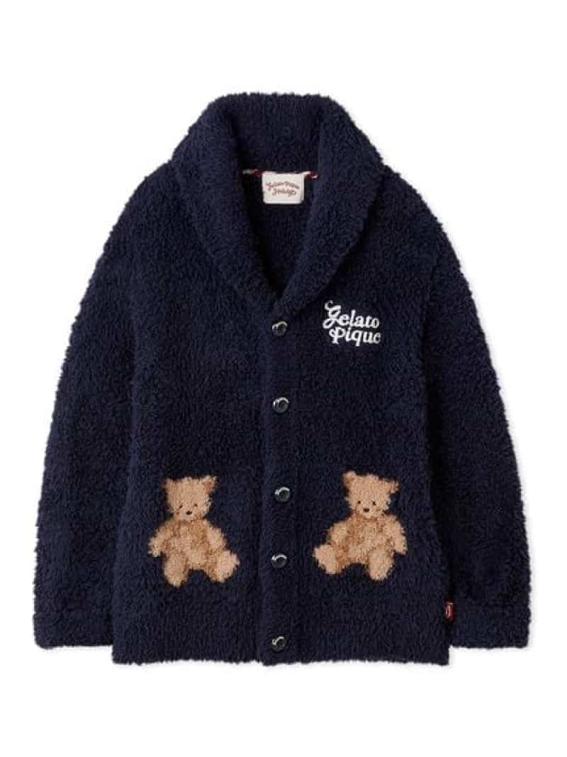 【HOLIDAY】【HOMME】ジェラートスノーベアジャガードショールカーディガン gelato pique ジェラートピ..