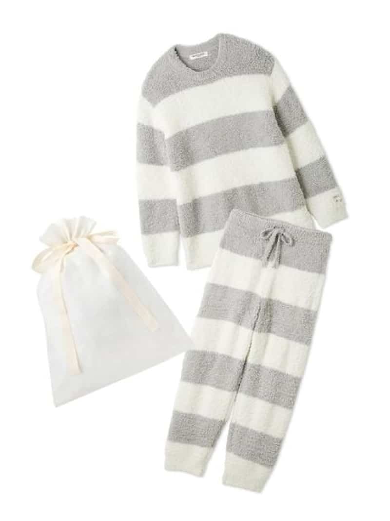 【ラッピング済み】【HOMME】ジェラート2ボーダープルオーバー&ロングパンツセット gelato pique ジェラートピケ パンツ その他のパンツ グレー ...