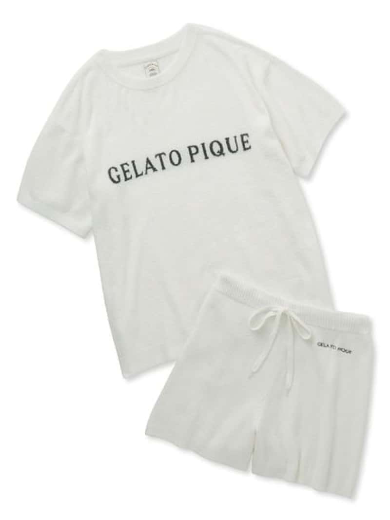 gelato pique 【ヒラノトシユキ】DOGジャガードプルオーバー&ショートパンツセット ジェラートピケ インナー・ルームウェア その他のインナー・ルームウェア ホワイト【送料無料】