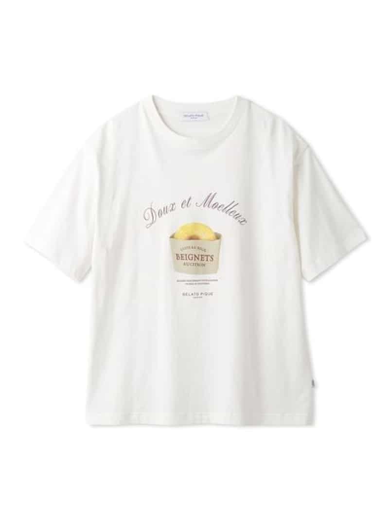 楽天gelato pique／ジェラートピケ【HOMME】ドーナツワンポイントTシャツ gelato pique ジェラートピケ トップス カットソー・Tシャツ ホワイト グレー【送料無料】[Rakuten Fashion]