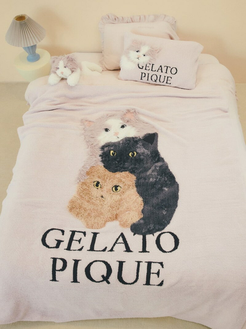【Sleep】CAT3柄 ジャガードマルチカバー gelato pique Sleep ジェラートピケ インテリア・生活雑貨 その他のインテリア・生活雑貨【送料無料】[Rakuten Fashion]のサムネイル