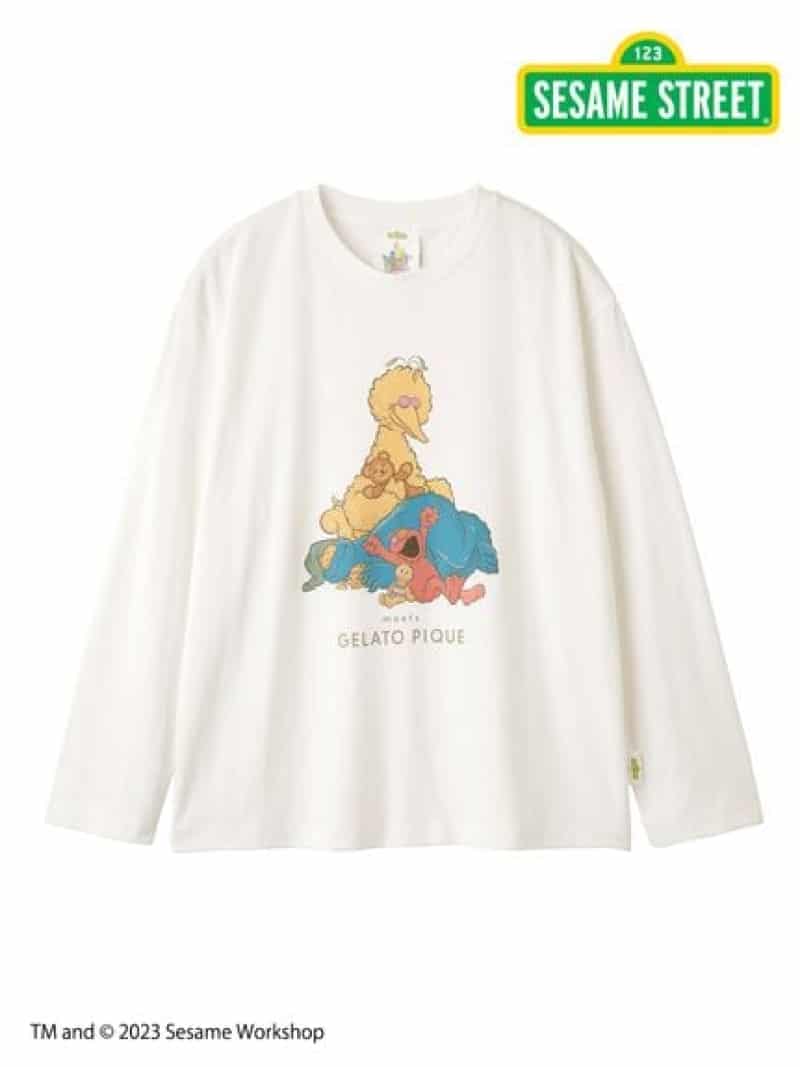 楽天gelato pique／ジェラートピケ【SESAME STREET】【HOMME】ワンポイントTシャツ gelato pique ジェラートピケ トップス カットソー・Tシャツ ホワイト【送料無料】[Rakuten Fashion]