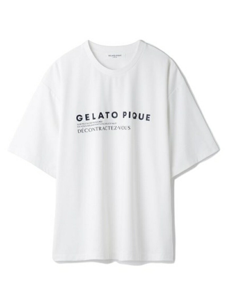 【HOMME】ドライミックスワンポイントTシャツ gelato pique ジェラートピケ カットソー Tシャツ ホワイト ネイビー【送料無料】[Rakuten Fashion]