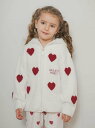 【KIDS】エアリーモコハートパーカー gelato pique ジェラートピケ トップス パーカー・フーディー レッド【送料無料】[Rakuten Fashi...